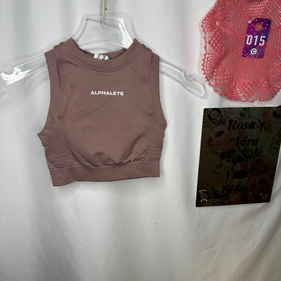 Alphalete Ozone Crop Bra Top Mauve Size XS - Picture 4 of 8